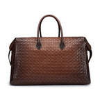 tilbaleather Woven Leather Travel Duffel Bag