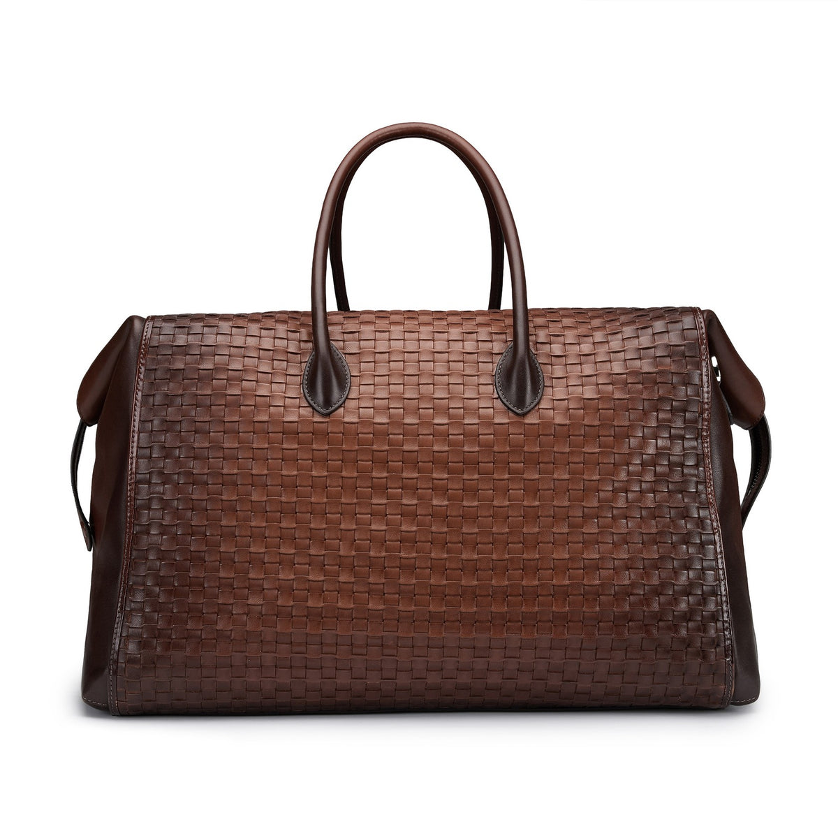 tilbaleather Woven Leather Travel Duffel Bag